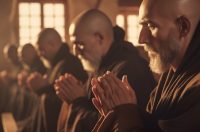 Image of praying men